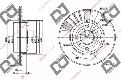 Тормозной диск DJ PARTS BD1010